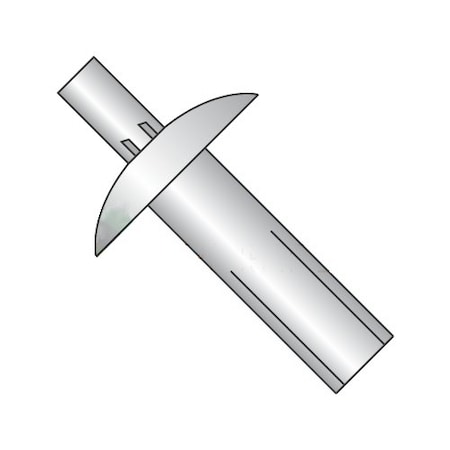 Newport Fasteners Drive Pin Rivet, Brazier Head, 1/8 in Dia., 7/32 in L, Aluminum Body, 1000 PK 535654
